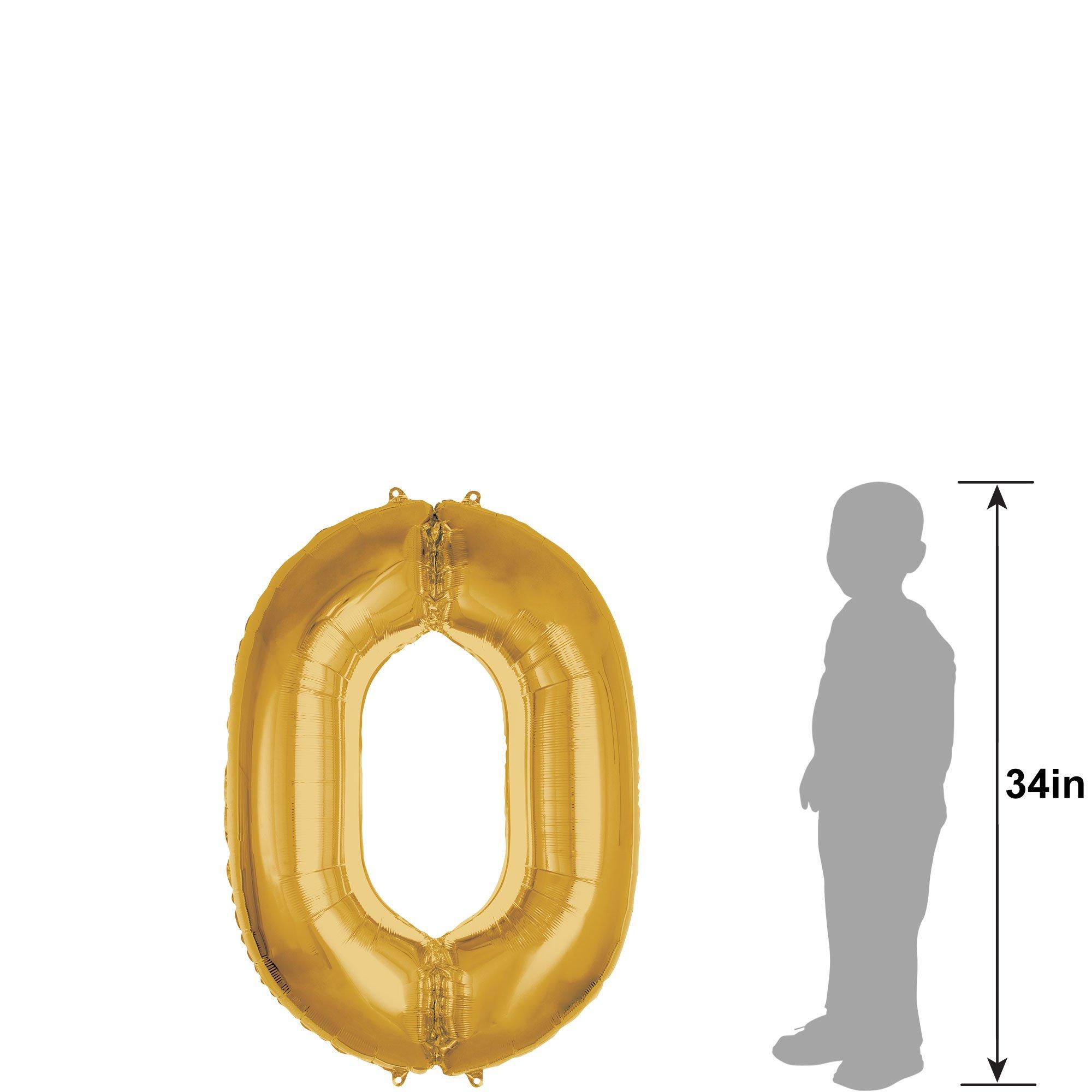 34in Gold Number Balloon (0)